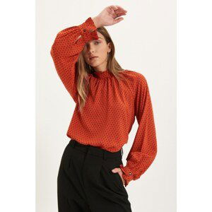 Trendyol Tile Standing Collar Blouse