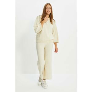 Trendyol Beige Collar Detailed Knitwear Bottom-Top Set