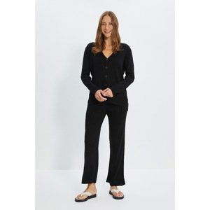 Trendyol Black Buttoned Knitwear Top-Upper Suit