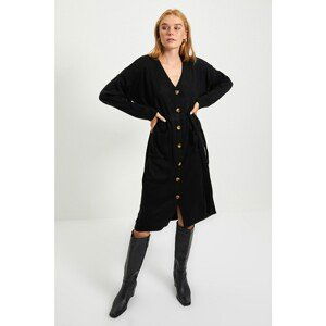 Trendyol Black Belted Knitwear Dress