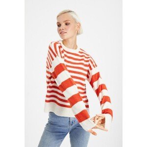 Trendyol Orange Striped Knitwear Sweater