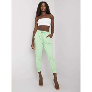 Light Green Women's Cotton Trousers
