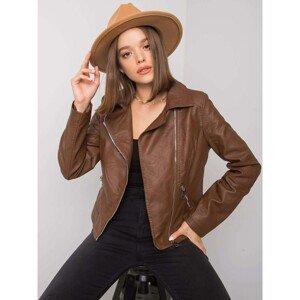 Brown eco-leather jacket