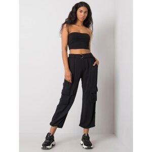 OCH BELLA Black women's trousers with pockets