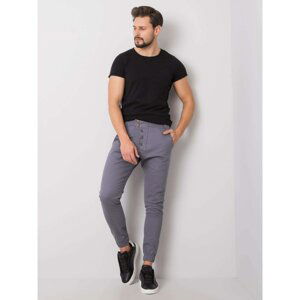 Dark gray men's trousers made of fabric