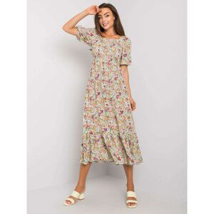 RUE PARIS Yellow floral dress