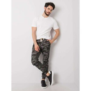 Men's brown trousers with military patterns