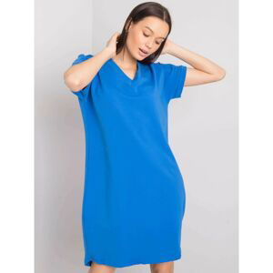 RUE PARIS Lady's dark blue cotton dress