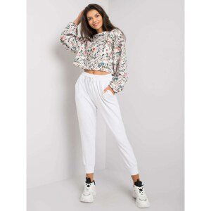 Women's white cotton trousers