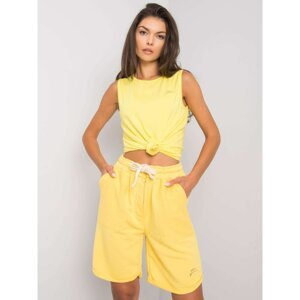 FOR FITNESS Yellow shorts with pockets