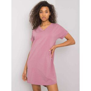 RUE PARIS Dusty pink ladies cotton dress