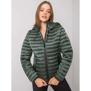 Green transition jacket with a hood
