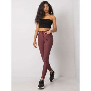 Burgundy waxed trousers Mckenzie