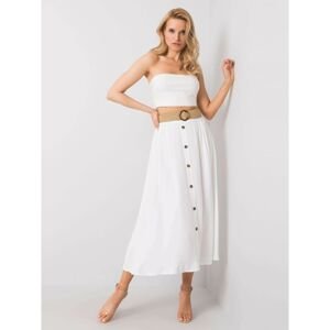 White skirt with a belt