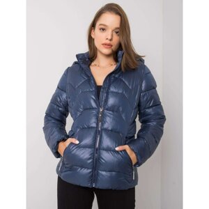 Dark blue jacket with a hood