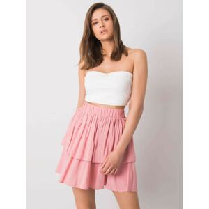 SUBLEVEL Pink women's skirt with a frill