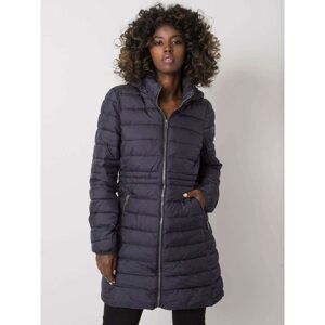 Women's navy blue hooded jacket