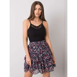 Ladies' navy blue skirt with a frill