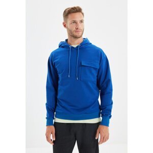 Trendyol Blue Men's Regular Fit Sweatshirt