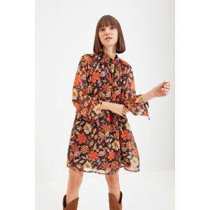 Trendyol Multicolored Patterned Stand Collar Dress