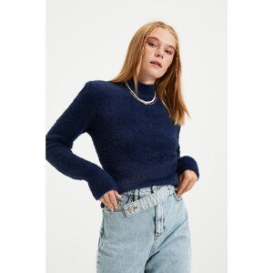 Trendyol Navy Blue Bearded Knitwear Sweater