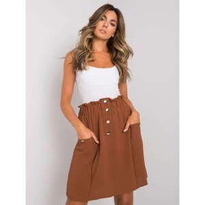 Brown skirt with buttons