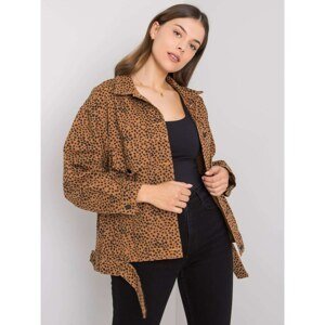 Light brown denim jacket with pattern
