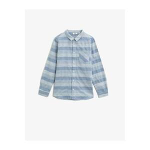 Koton Boy Striped Cotton Classic Collar Long Sleeve Shirt