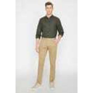 Koton Men's Ecru Normal Waist Slim Fit Pocket Detailed Trousers