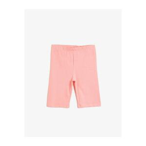 Koton Girl Pink Cotton Basic Short Leggings