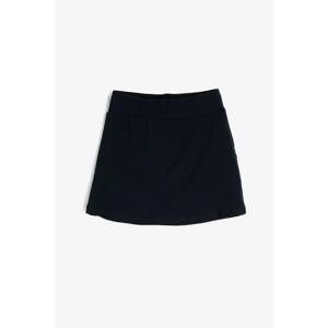 Koton Girl Navy Blue Solid Color Mini Skirt