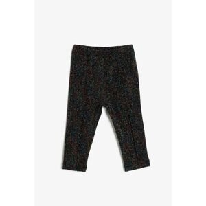 Koton Black Girl's Glitter Detailed Leggings