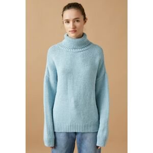 Koton Women's Turtleneck Blue Knitwear Sweater