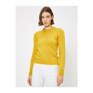 Koton Women's Yellow Turtleneck Sweater