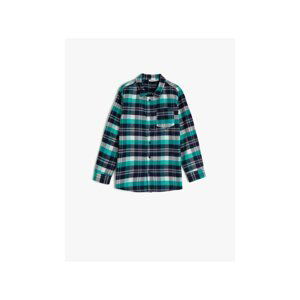 Koton Boy Green Pocket Checked Shirt