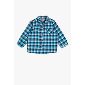 Koton Baby Boy Blue Plaid Shirt