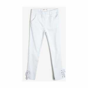 Koton Girl's White Detailed Trousers