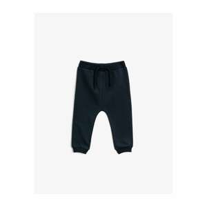 Koton Baby Boy Navy Blue Tie Waist Basic Sweatpants