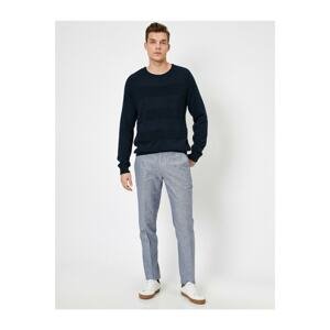 Koton Pocket Detailed Slim Fit Checkered Trousers