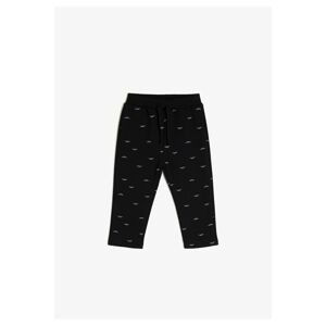 Koton Black Baby Boy Patterned Sweatpants