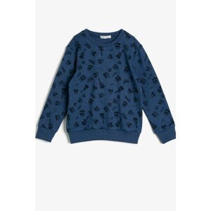 Koton Blue Boy's Printed Sweatshirt