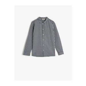 Koton Boy Black Check Long Sleeve Shirt