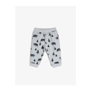 Koton Baby Boy Gray Normal Waist Printed Sweatpants