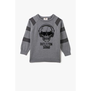 Koton Boy Crew Neck Printed Long Sleeve Knitwear Sweater