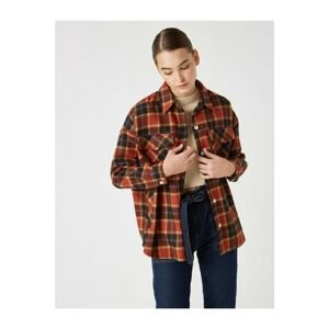 Koton Women's Pocket Lumberjack Shirt