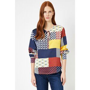 Koton Women's Colorful Pattern Printed Blouse