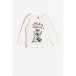 Koton Ecru Baby Girl Sweatshirt