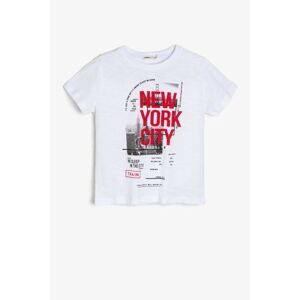 Koton White Boy Printed T-Shirt