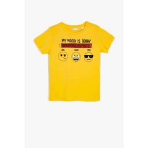Koton Yellow Boy's Short Sleeve T-shirt