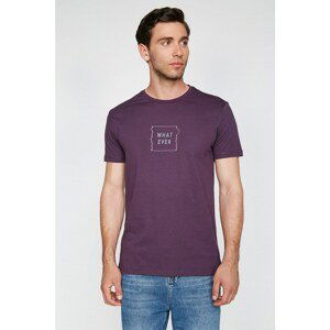 Koton Men's Purple T-Shirt